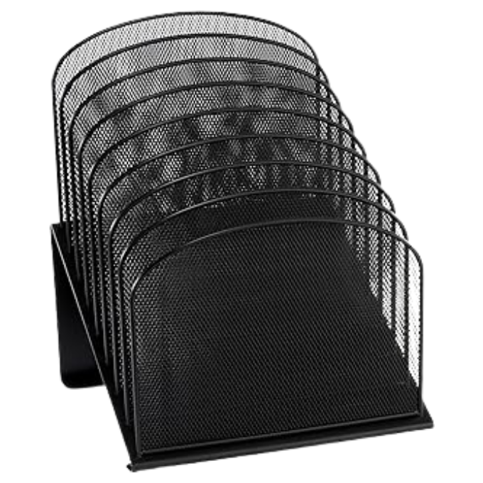 Upright File Sorter Organizer Black for Office or Home